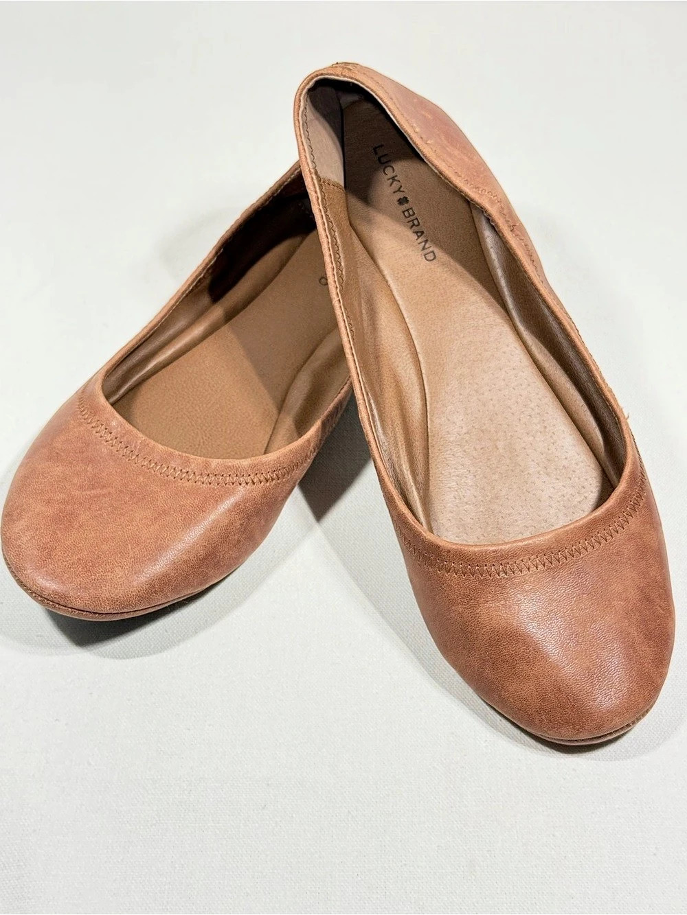 Lucky Brand Emmie Ballet Flat Flats Brown US 10 Wide